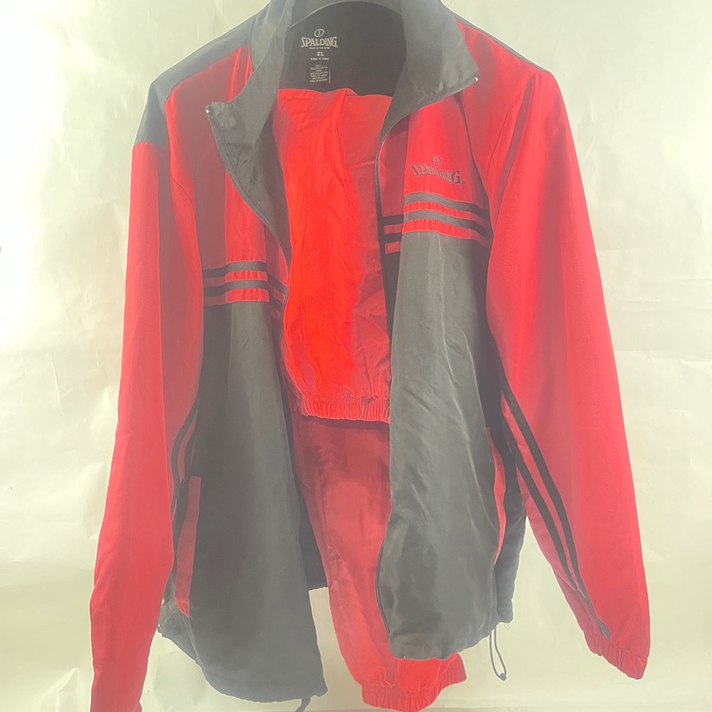Spalding and Olympic Bound Red and Black Men's Windbreaker, Track suit